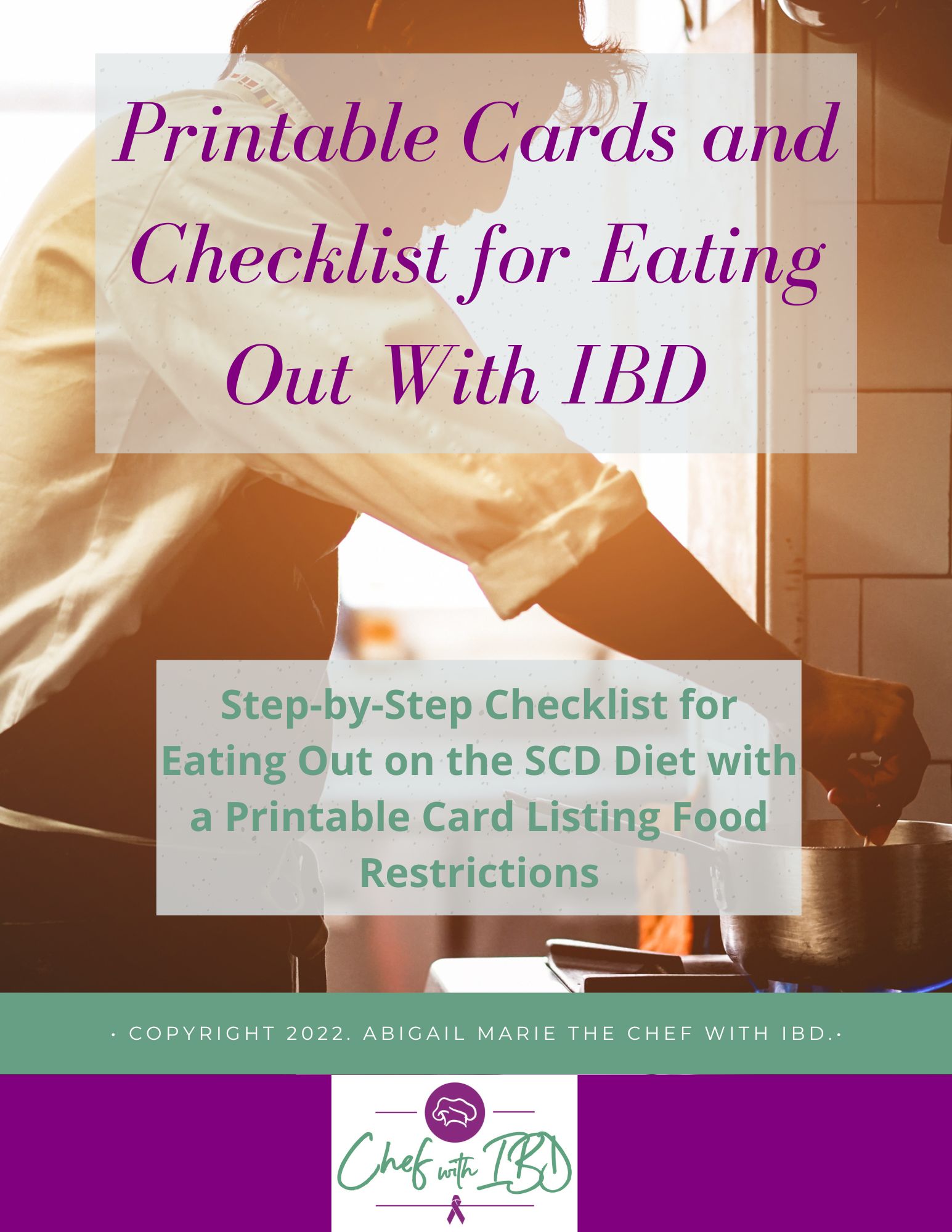 Printable Cards and Checklist for Eating  Out With IBD